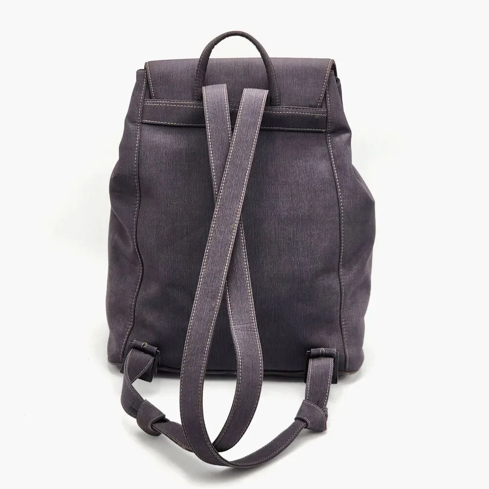 CitySac City Sac Two Pocket Nylon Travel Flap Backpack Knapsack Dark Gray